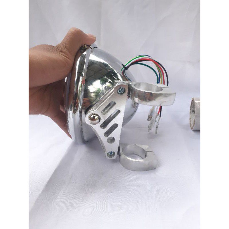 Daymeker 5,75 inch 16Led set kupingan Cnc set batok jute-3