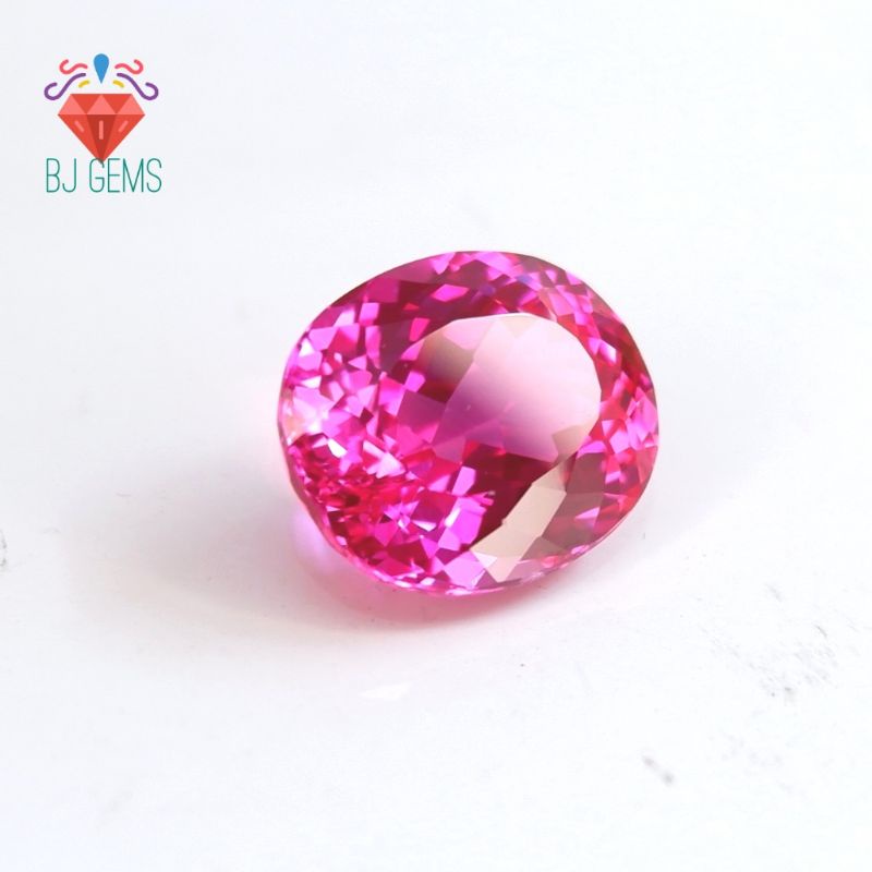 Batu Ruby King Merah siam Versi super  Light Pink Corundum 13 - 16 mm 9 Mohs