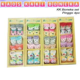  Pingoo  Kaos  Kaki  Boneka Bayi  Motif Anti Slip isi 3 Pasang 