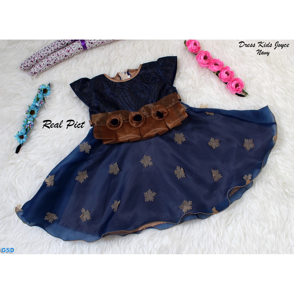 Dress Kids Joyce/Atasan Anak Murah Premium/ Baju Ulang Tahun Anak Terbaru/ Brukat Anak Kekinian