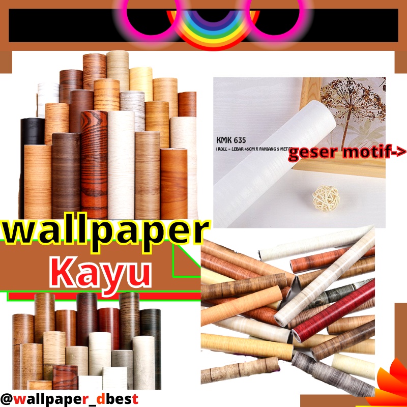 WELPEPER WALLPAPER WALL PAPER KAYU WALLSTICKER WALLSTIKER STICKER SETIKER STIKER DINDING KAYU PUTIH 