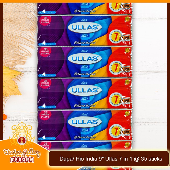 Dupa/ Hio India 9&quot; Ullas 7 in 1 @ 35 sticks (6 pcs)