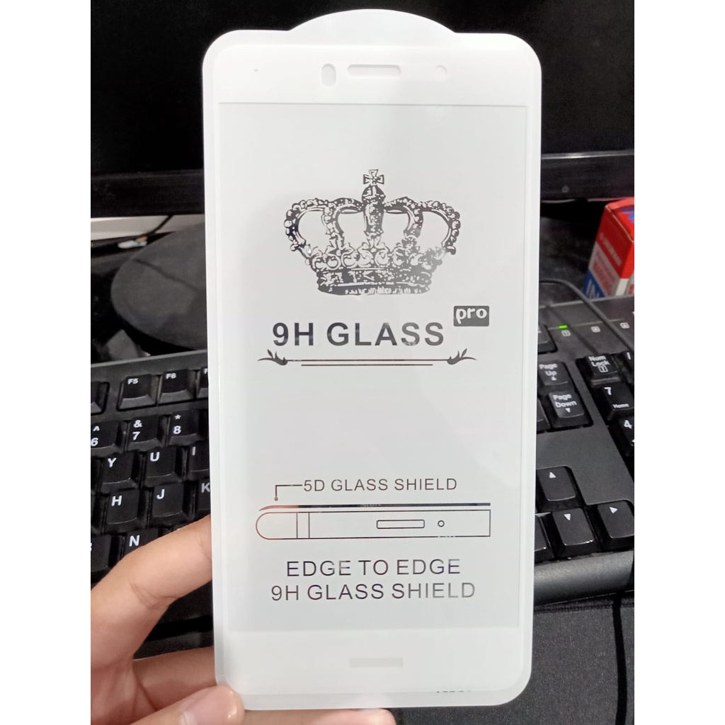 KOREAN Tempered Glass Huawei Y7 Prime 5.5 inchi FULL SCREEN Guard FULL GLUE Anti Gores Kaca