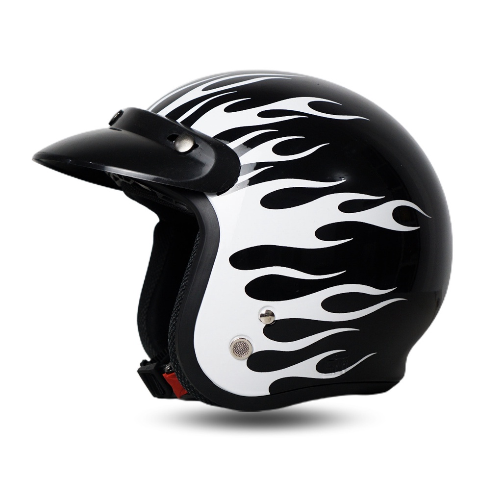 Helm Retro Dewasa SNI BR01 Flame Terbaru