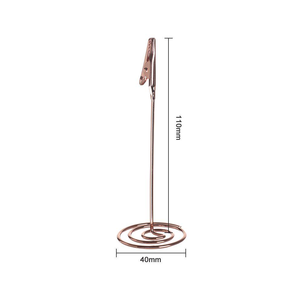 Nanas 1pc Tempat Kartu Kertas Metalik Penjepit Rose Gold Dekorasi Desktop Foto Klip