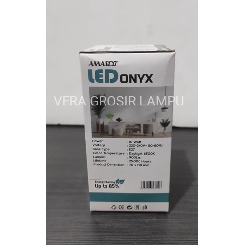 PAKET ISI 10 PC LAMPU LED AMASCO ONYX 10W 10 WATT CAHAYA PUTIH / AMASCO ONYX 10W 10 WATT CAHAYA PUTIH