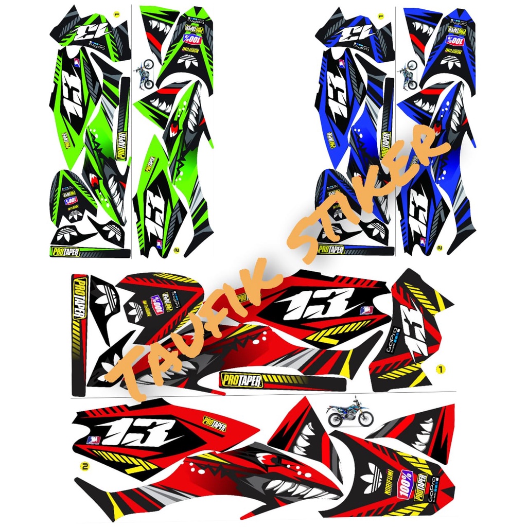 stiker lis motor klx BF variasi 001