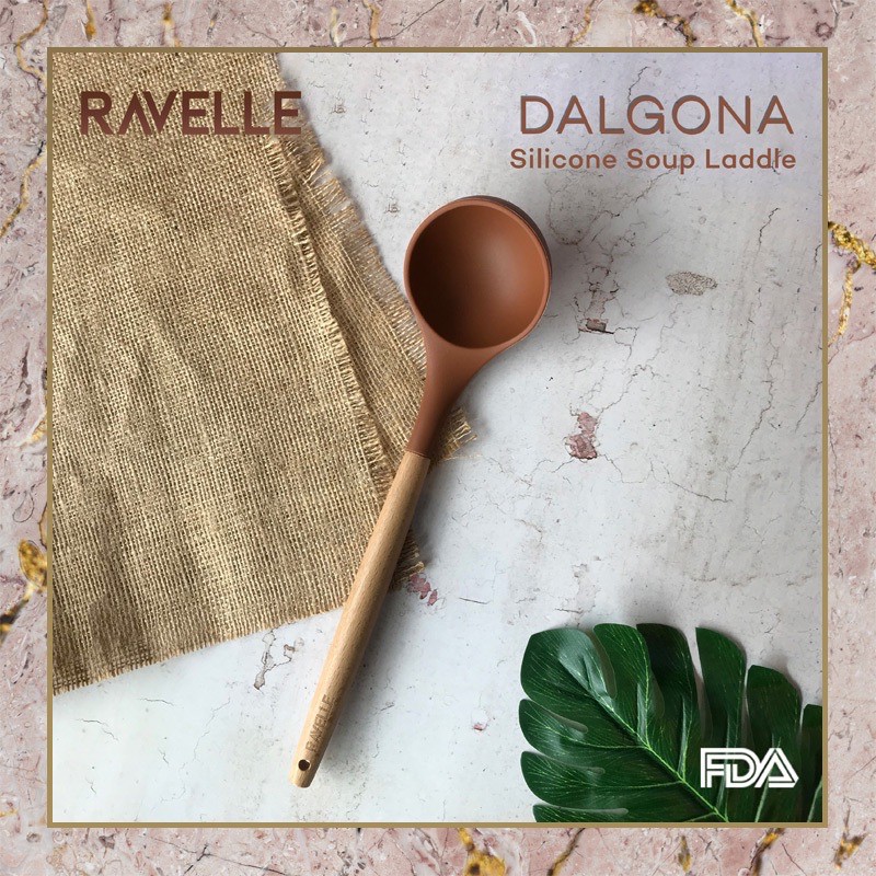 Ravelle Dalgona Spatula Silikon / Sutil Silikon / Soup Ladle / Strainer Khusus Satuan