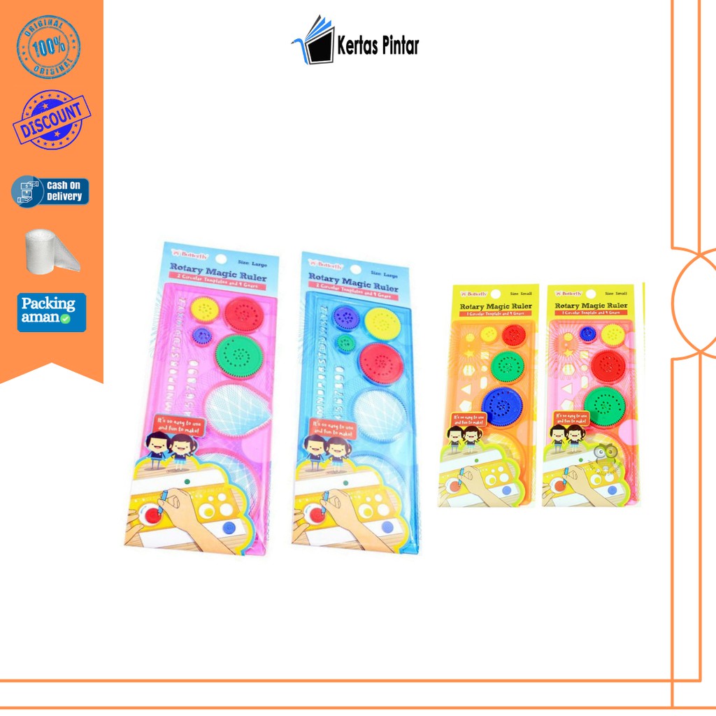 

Penggaris Rotary Merk Butterfly ukuran Small Large