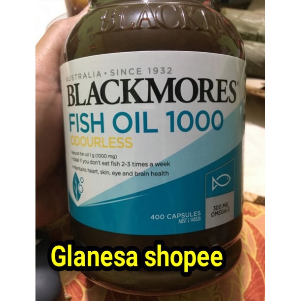 Blackmores fish oil odourless asli..fish oil Blackmores isi 400 softgel