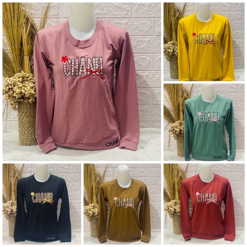 Kaos Lengan Panjang Wanita Premium Kaos Sweater Premium-Pretty Cute Pjg