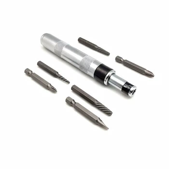 Tekiro Obeng Ketok Set 7 Pcs Mini - Mata Tap Baut Patah Tekiro Ketok ~