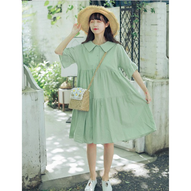 korean japan dress cute style casual long dress (Kf003)