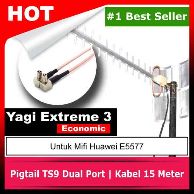 Antena Yagi Penguat Sinyal Modem E8372 E5573 E5577 15 Meter