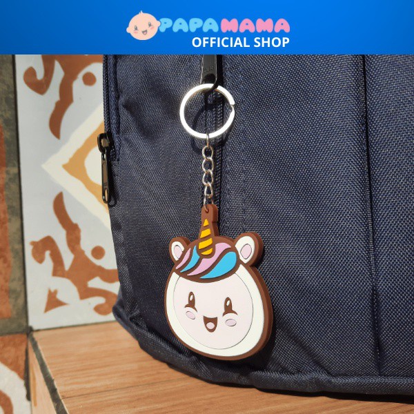 Keyring Papamama White Unicorn gantungan kunci
