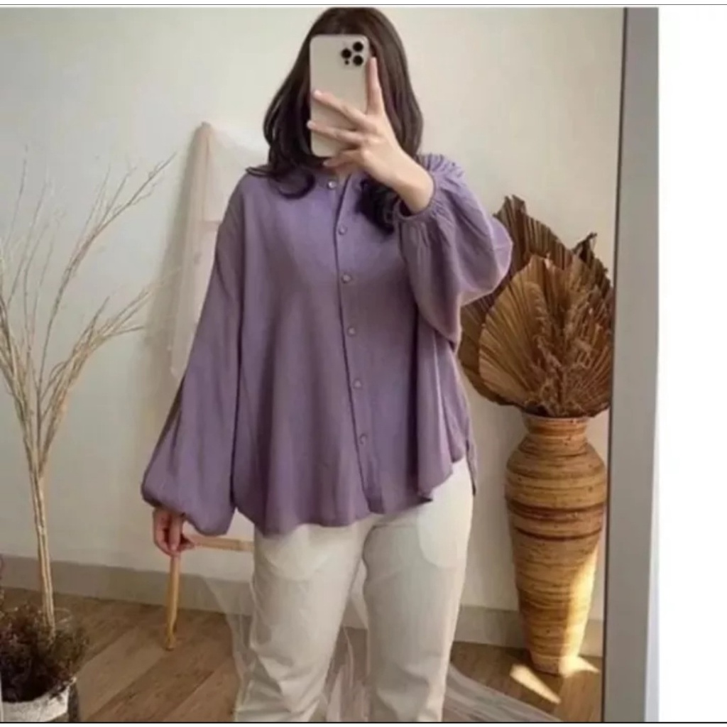 CAMELIA BLOUSE M-L-XL-XXL CRINKLE AIRFLOW/ KEMEJA OVERSIZE/BLOUSE VIRAL/atasan terbaru/terlaris