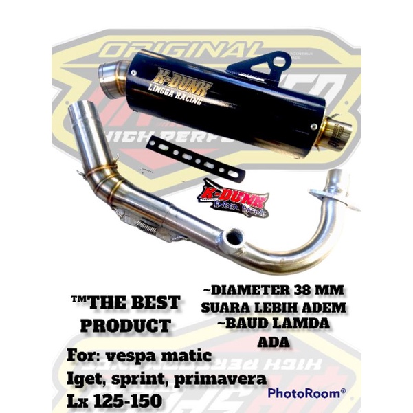 Knalpot vespa Matic ORIGINAL Vespa Sprint, Lx, Iget, Primavera 125s Sprint 3v