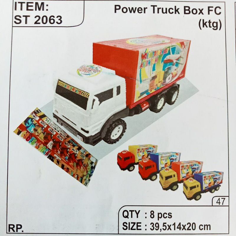 ST2063 Mainan Mobil Power Truck Box FC kemasan Kantong 2063