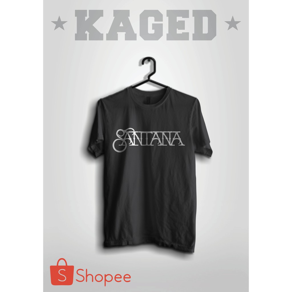 Kaos Band Santana 2 #Hitam/Black Kaos Gitaris Santana Kaos Santana Kaos Gitaris