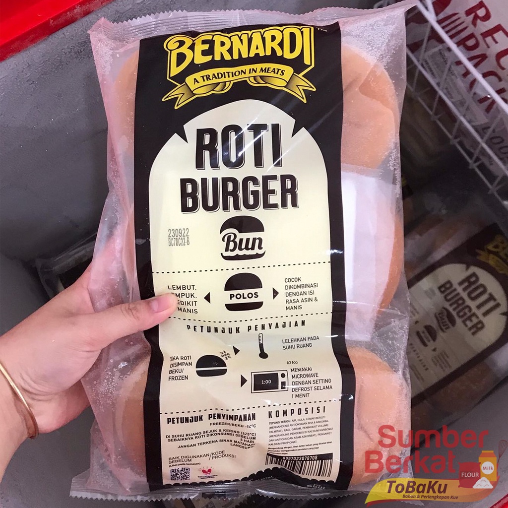 Bernardi Roti Burger Bun Burger Polos Besar Murah