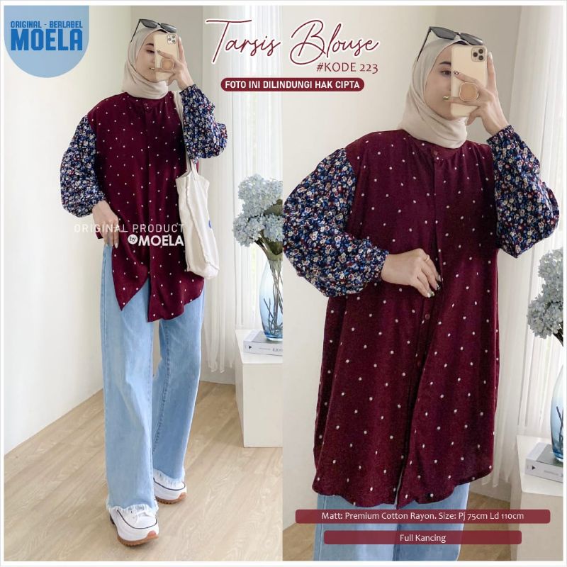 TARSIS BLOUSE LD 110cm // ATASAN WANITA ORIGINAL BERLABEL // BY MOELA-223
