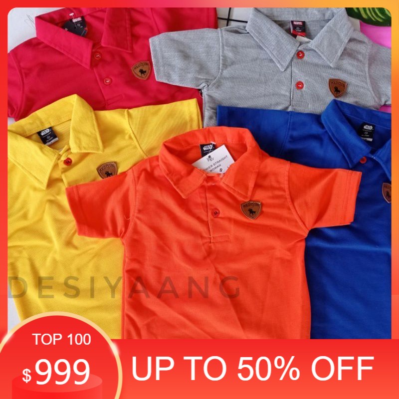 Kaos Anak Laki Laki Polo Kancing Berkerah 1-12 Tahun