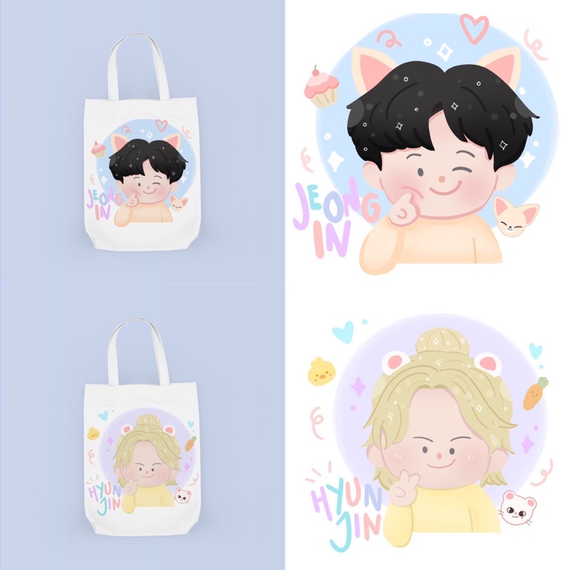 Tote Bag Cute Karakter Member Straykids/Idol Group/JYP