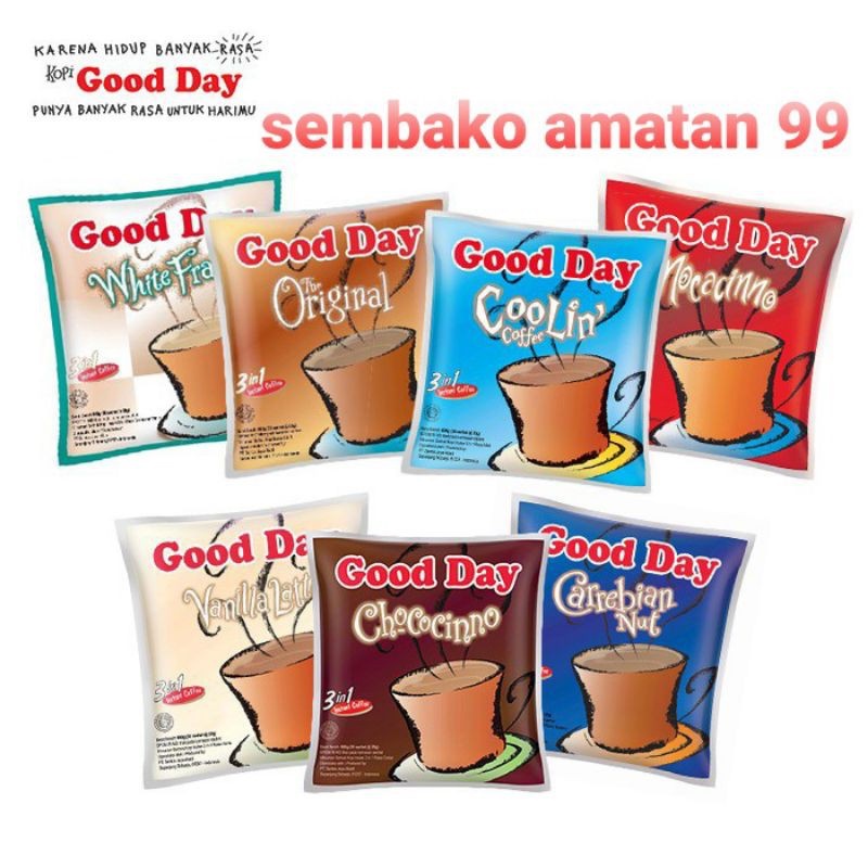 Good Day Moccacino COOLIN CARREBIAN NUT  VANILA LATTE 20 Gram10 Saset