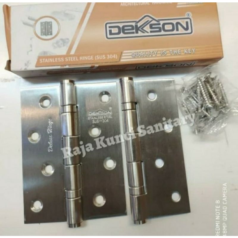 Engsel Dekson Hitam 4&quot;X3&quot;x3mmx2BB Deluxe Stainles SUS 304/Engsel Pintu 4&quot;inch Dekson/Original Dekson