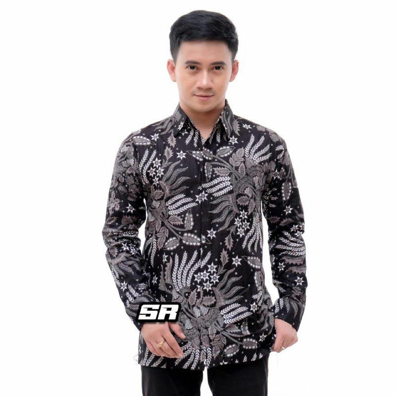 PROMO 3.3 MEN SALE BAJU BATIK PRIA POLOSAN LENGAN PANJANG PRIA PAKAIAN DINAS PNS KERJA SIZE MLXL