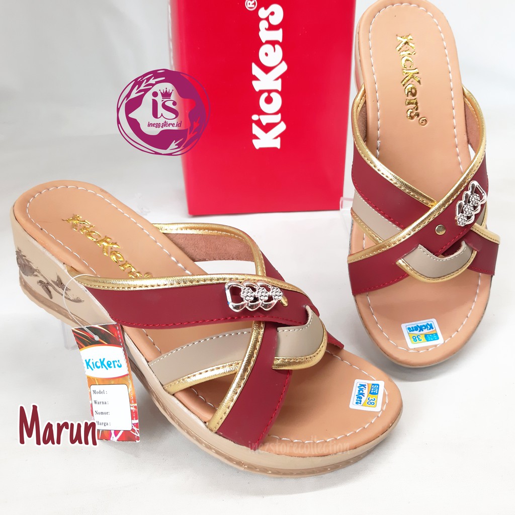 WEDGES SANDAL WANITA KICKERS TERHITS KODE SLP13 MURAH GROSIR