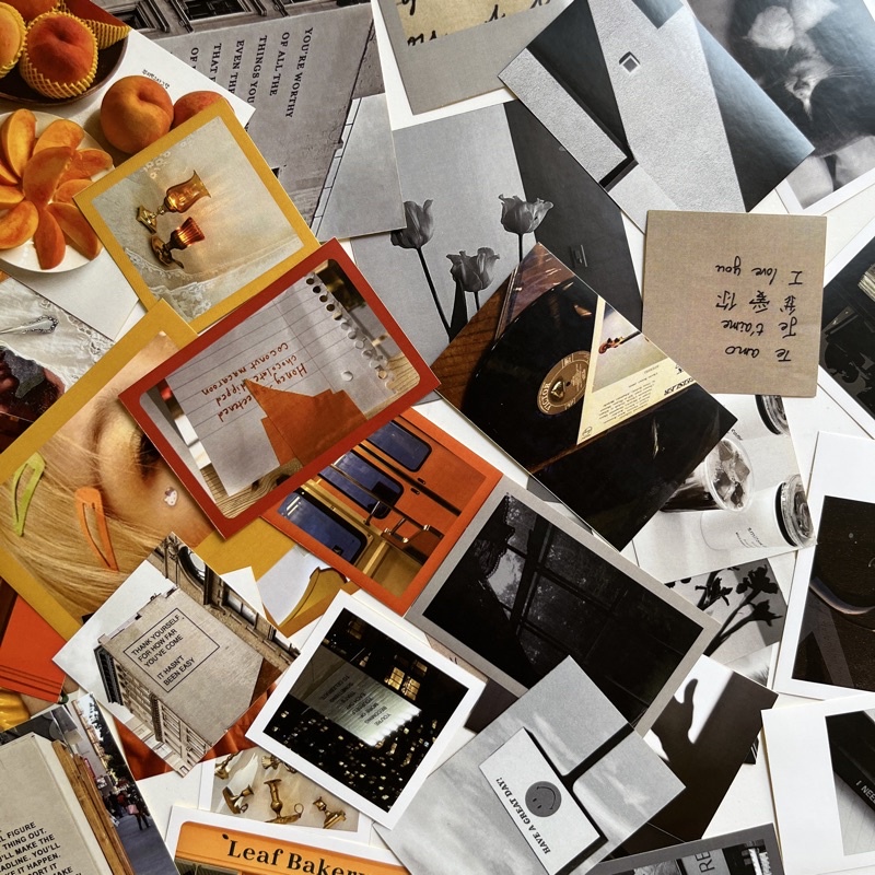 

Sticker Pack Grey & Orange Aesthetic Photos Set