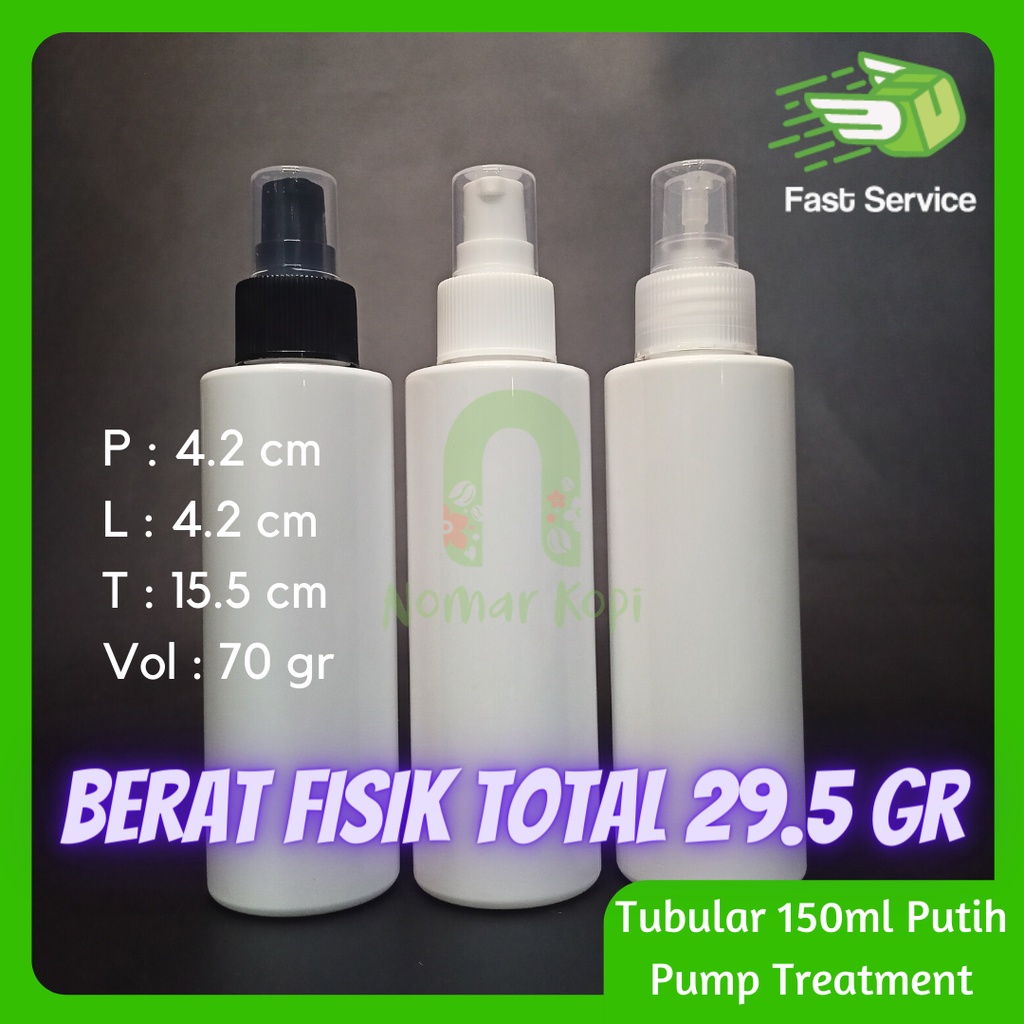 BOTOL 250ML PUTIH CANTIK PUMP TREATMENT NECK 24 PET TEBAL KOSMETIK SANITIZER