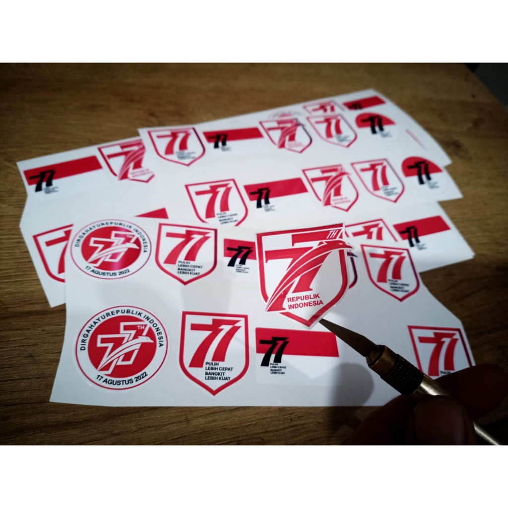 

DIRGAHAYU 77 INDONESIA STICKER VYNIL 1 set