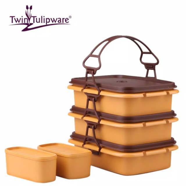 RANTANG SUSUN 3 LUNCH BOX TWIN TULIPWARE
