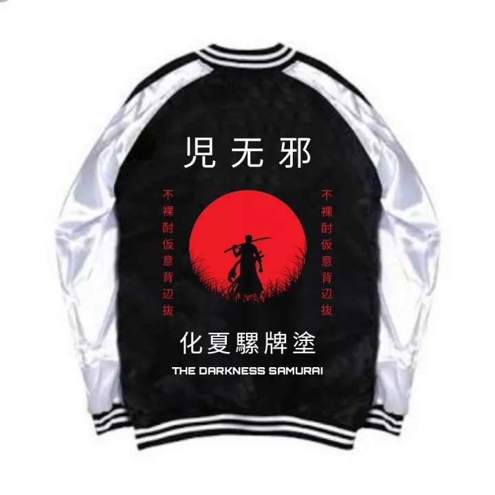 Jaket Sukajan Baseball Kucing Neko / Jaket Bomber Sukajan Jepang Cospalay Anime Pria Wanita