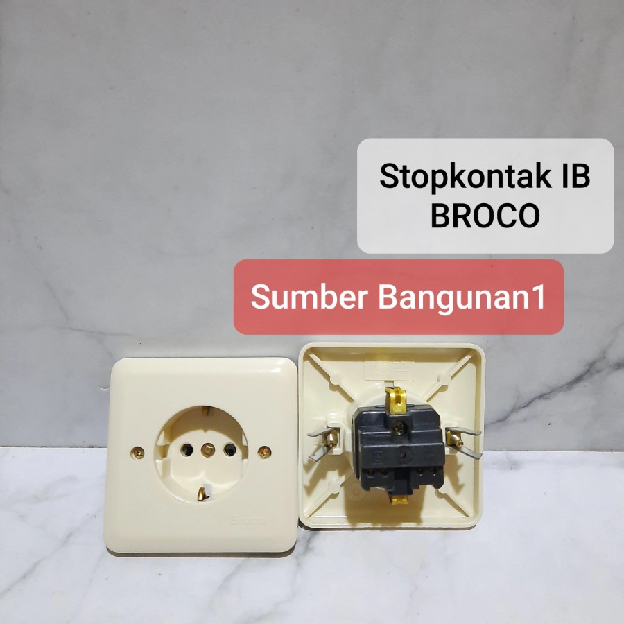 Stopkontak Broco IB colokan listrik stop kontak tanam