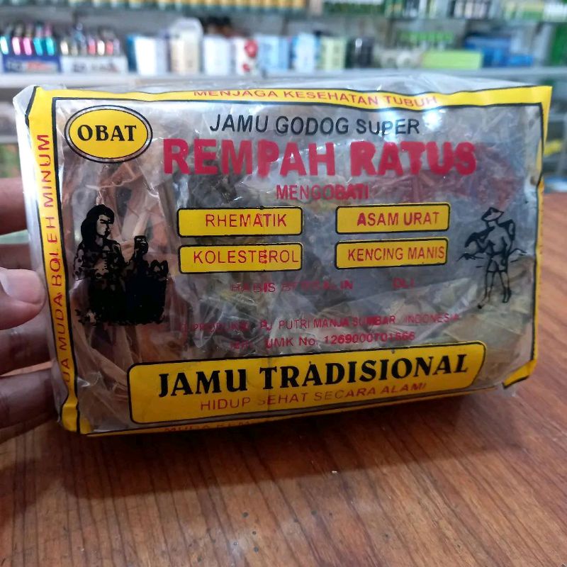 

Jamu Godog Racikan Komplit Rempah Ratus Cap Putri Manja Super