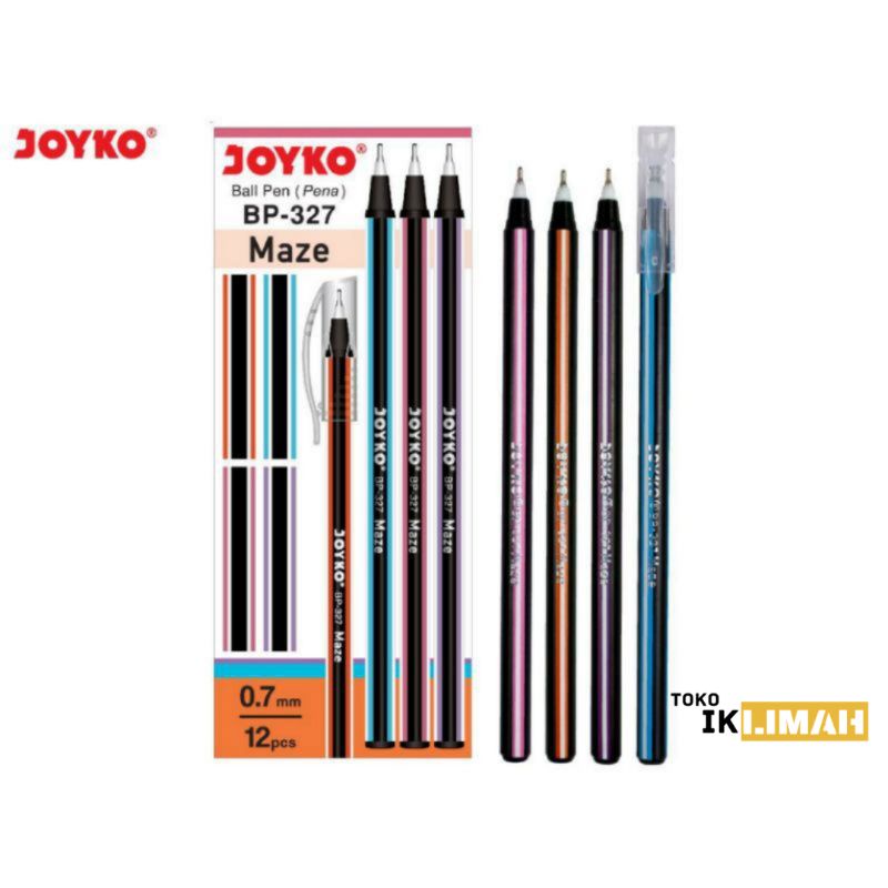

Ball Pen JOYKO Maze BP-327 / Pulpen BP327 Tinta Hitam 0.7 mm / Pena 1 Box 12 Pcs