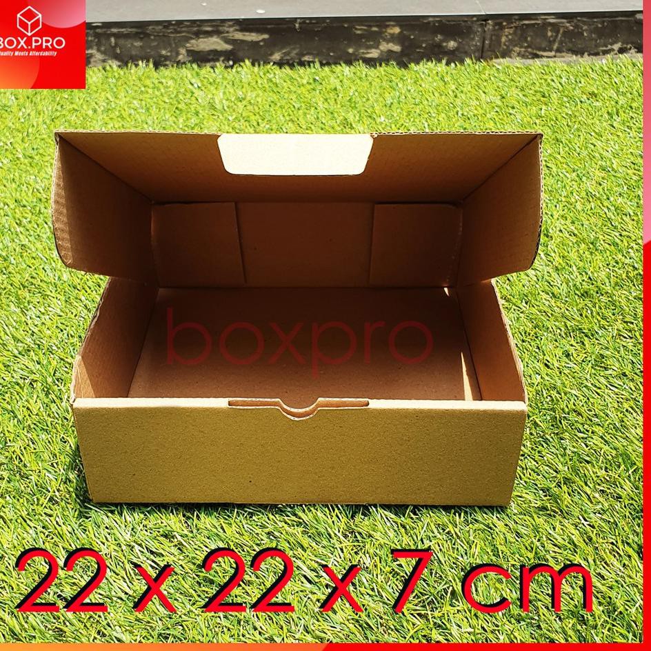 

PY Kardus Dus uk 22x22x7 cm ( 10 pcs ) Die Cut Box Kotak Packing Aksesoris Baju Makanan Pizza Hijab