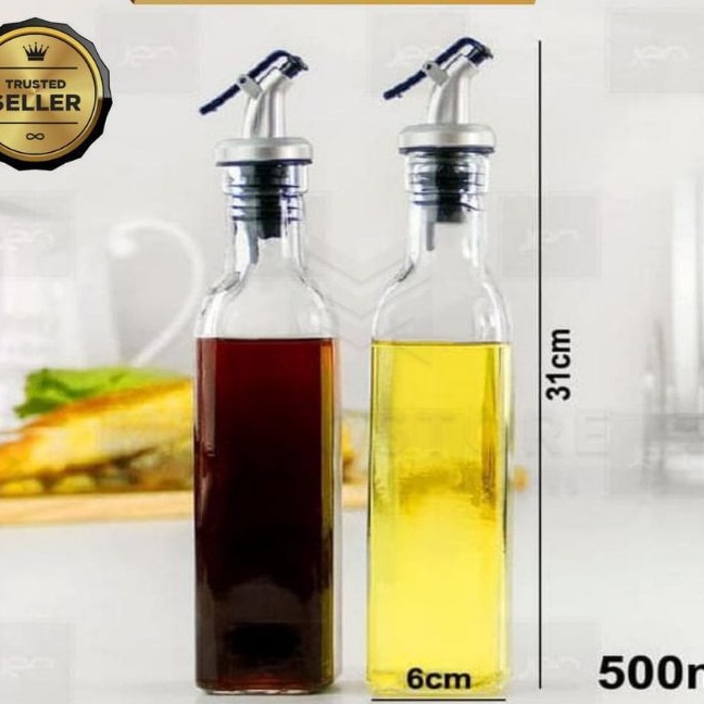 

Botol Minyak Goreng Kaca Serbaguna Glass Oil Bottle 500ML