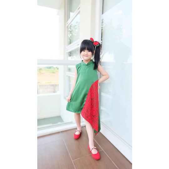 ANGEL DRESS NATAL ANAK PEREMPUAN COUPLE MOM AND KIDS / DRESS BROKAT ANAK / BAJU NATAL ANAK