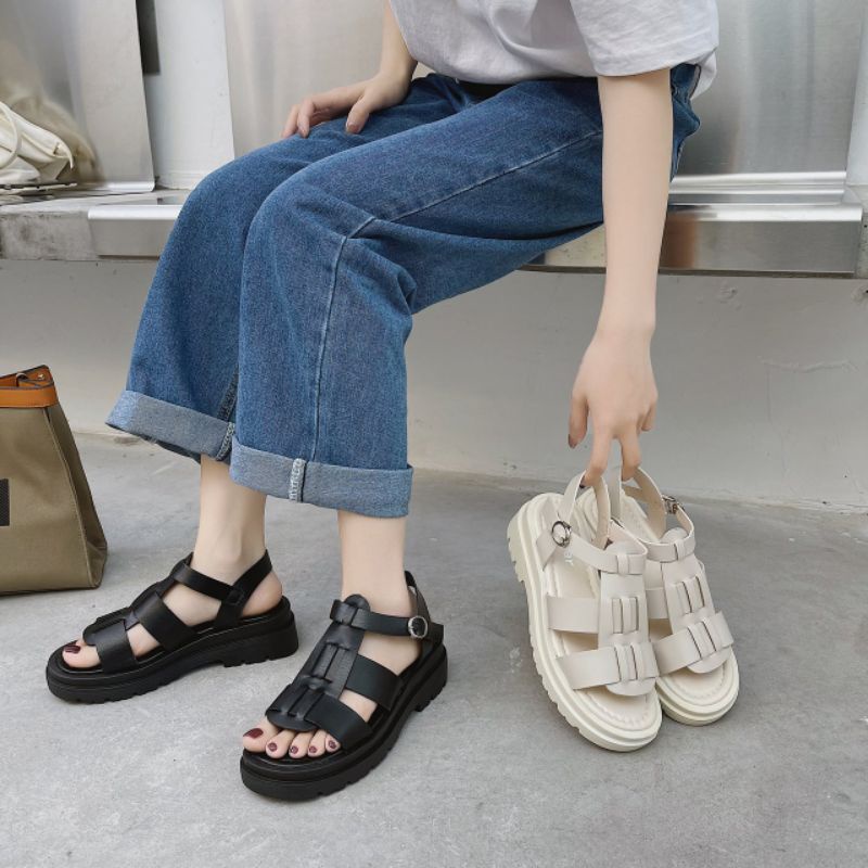 BeiKaer Sandal Wedges Tali Fashion Wanita Import