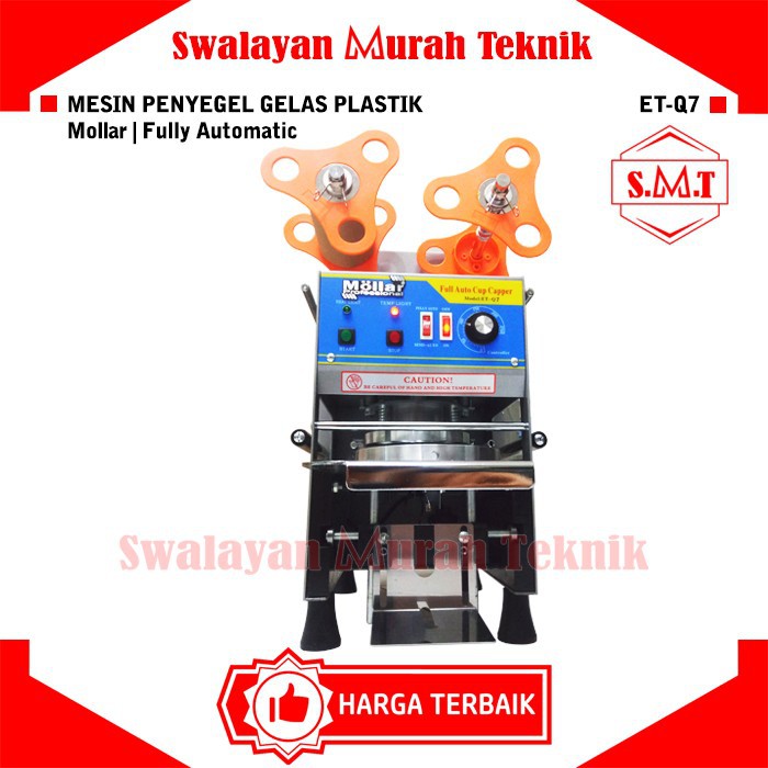 Mesin Cup Sealer Full Otomatis Mollar ET-Q7 press tutup gelas Automatic