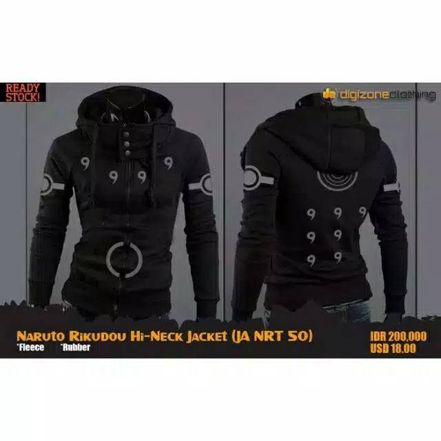 Jaket anime naruto rikudo hi neck