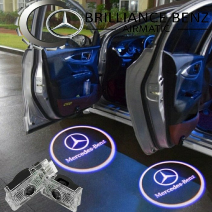 lampu logo led pintu mercedes benz vito viano W210 logo lampu mercy