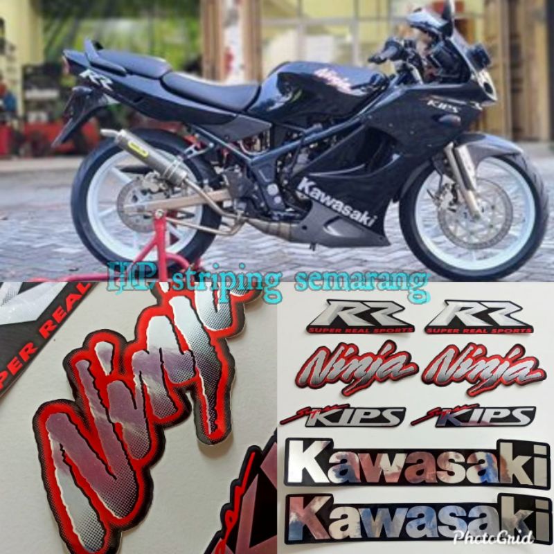 Striping Ninja RR th 2009 Hitam Chrome