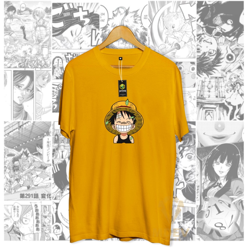 Luffy smile kaos onepiece anime wibu manga kaos distro pria wanita kaos wibu keren mdev