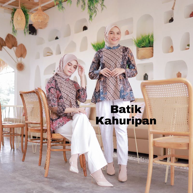 Batik Wanita Baju Batik Wanita Modern Batik Kerja Wanita Motif Bigaza