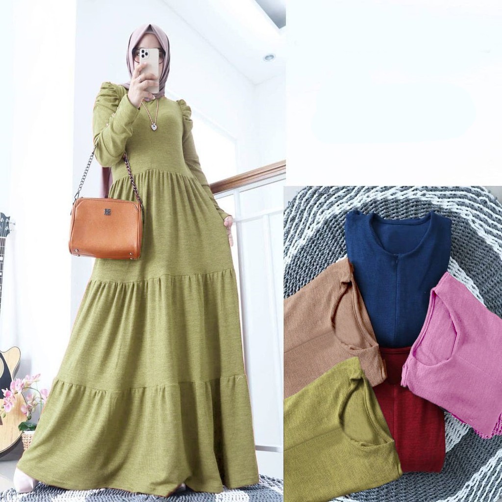 FASHION MUSLIM PAKAIAN WANITA DRESS MAXY SAMIRA DMR